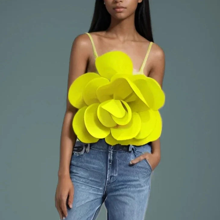Top con Flores 3D